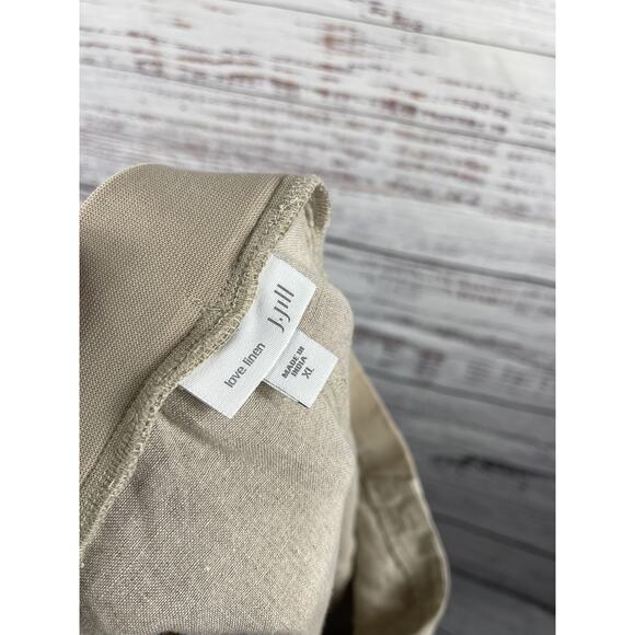 J Jill Pants Womens XL Straight Leg Pull On Elastic Waist Linen Casual Lightweig - Picture 3 of 7